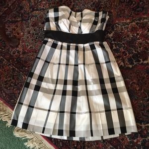 WHBM plaid tulip top dress